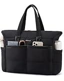 LOVEVOOK Tote Bag for Women,Lightweight Puffer Tote Bag with Multi-pockets,Stylish Teacher Nurse Work Travel laptop Tote Bags