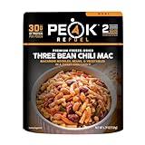 Peak Refuel Three Bean Chili Mac| Premium Freeze Dried Camping Food | Backpacking & Hiking MRE Meals | Just Add Water | 100% Real Ingredients | 30g of Protein | 2 Serving Pouch