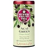 The Republic of Tea Acai Berry Green Tea - Caffeinated Superfruit - Natural Healthy Herbal Tea - Antioxidant, Gluten-Free - 50 Tea Bags