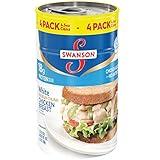 Swanson White Premium Chunk Canned Chicken Breast in Water, Fully Cooked Chicken, 4.5 OZ Can (Pack of 4)