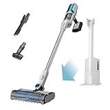 Shark Clean & Empty – Lightweight Cordless Vacuum Cleaner with HEPA Filter, Powerful Suction, Portable, Rechargeable, Auto-Empty System, Stick Vacuum for Pet Hair, Carpets & Hardfloor, White BU3521