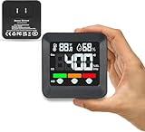 Plug-in 4-in-1 Gas & CO Detector with Temp/Humidity - Natural Gas, Propane & Methane Detector for Home, RV & Apartments (1, Black-Bleep Edition)