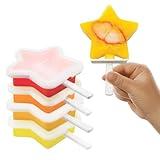 Tovolo Stackable Popsicle Molds with Sticks, 4-Pack, Star Shaped Pop Molds with Lid, Reusable Silicone Ice Pop Maker for Kids, Homemade Frozen Snacks & Treats, Easy Release, BPA-Free, Dishwasher Safe