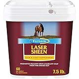 Farnam Laser Sheen Skin & Coat Supplement for Horses, Promotes Healthy Skin & Radiant Coat from The Inside Out, 7.5 Pound, 60 Day Supply