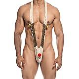 F plus R Men's Reindeer Exotic G-Strings Thongs Underwear with Bells Adjustable Size