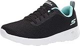 Skechers Women's Go Walk Joy Upturn Sneaker, Black/Aqua, 9