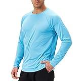 NAVISKIN Men's Sun Protection UPF 50+ UV Outdoor Long Sleeve Shirts Blue Size M