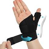 INFILAR Thumb Splint Brace for Men & Women, Thumb Spica Support for Tendonitis, CMC Joint Repetitive Injuries, Thumb Pain Relief, Thumb Brace for Right & Left Hand - Universal Size,Black
