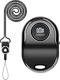 [Upgraded] Bluetooth 5.0 Remote Shutter for iPhone & Android Camera Wireless Remote Control Selfie Button for iPad iPod Tablet, HD Selfie Clicker for Photos & Videos (Black)