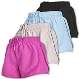 Ultra Performance Women's Running Shorts 4-Pack Athletic Workout Gym Shorts for Women, with Brief Liner