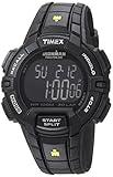 Timex Men's Ironman Triathlon Rugged 30 44mm Resin Strap Watch – Black Case Negative Display with Black Resin Strap