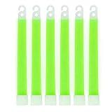 MediTac Green Glow Sticks, Premium Bright 6” Snap & Light Sticks, 12 Hour-6 Pack