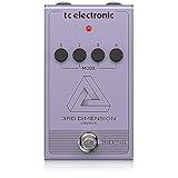 TC Electronic 3RD DIMENSION CHORUS Vintage Analog Chorus Pedal Recreation with 4-Button Effect Selection and BBD Circuitry