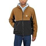 Carhartt Men's Storm Defender Relaxed Fit Lightweight Packable Jacket, Brown/Black, Large