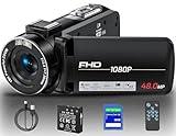 OLESIT Camcorder Video Camera Full HD 1080P 48MP Camcorder 16X Digital Video Camera for YouTube, 3.0 Inch IPS Screen Vlogging Camera Recorder with Remote Control, Battery and 32G SD Card