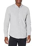 Amazon Essentials Slim-Fit Dress Shirts for Men - Long-Sleeve, Pocket, Button-Down Oxford Shirt, Grey, XX-Large