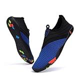 Vsufim Quick-Dry Water Sports Barefoot Shoes Aqua Socks for Swim Beach Pool Surf Yoga for Women Men (8 Women/7 Men)