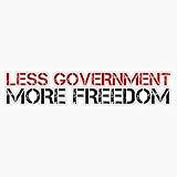 CNW Studio Less Government Freedom Free Speech Liberty Political Vinyl Waterproof Sticker Decal Car Laptop Wall Window Bumper Sticker 5"