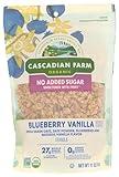 Cascadian Farm Organic Blueberry Vanilla Granola, Natural Flavors, No Added Sugar, Whole Grain, Kosher, USDA Certified Organic, Non-GMO, 11 Ounce (Pack of 4)