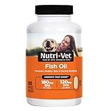 Nutri-Vet Fish Oil Supplements for Dogs - Skin and Coat Omega-3 Supplement - Dog Dry Skin & Dog Shedding Support - Soothe Dog Dandruff & Itchy Skin - Promoting Shiny Coat - 100 Count Softgels