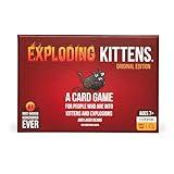 Exploding Kittens Original Edition - Hilarious Game for Family Game Night - Funny Card Games for Ages 7 and Up - 56 Cards - 2-5 Players - 15 Minutes of Play