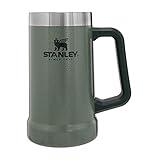 Stanley Adventure Big Grip Beer Stein 24 oz | Mug Keeps Beer Cold for Hours | Holds 2 Cans of Beer | Insulated Stainless Steel | Heavy-Duty Handle | Hammertone Green