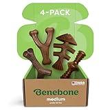 Benebone Medium 4-Pack Dog Chew Toys for Aggressive Chewers, Made in USA, 60lbs and Under