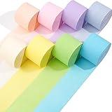 Captain Decor 8 Crepe Paper Streamers Rolls, 656ft Pack of Unique 8 Pastel Streamers for Party Decorations, Pastel Backdrop, Birthday Streamers, Party Streamers(1.8 inch x 82 ft/Roll)