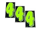 EZ Line Vinyl Decals for Cars Chartreuse Large Number Stickers Windshield Pricing Number (Number 4)