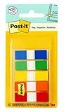 Post-it Flags in Portable Dispenser, 100 Flags/Pack, .47 in x 1.7 in, 20 Each of Red, Bright Orange, Yellow, Green, and Blue (683-5CF)