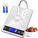 ''Cooking Master' 22lb Digital Kitchen Scale,Food Scale Measures in Grams and Ounces for Weight Cooking Baking,1g/0.1oz Precise Graduation,Stainless Steel and Tempered Glass