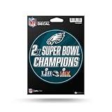 Rico Industries NFL Football Philadelphia Eagles 2 Time Champs 5" x 7" Vinyl Die-Cut Decal - Car/Truck/Home Accessory