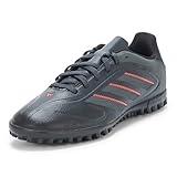 adidas Copa Pure 3 Club Turf Sneaker, Black/Carbon/Lucid Red, 4 US Unisex Big Kid
