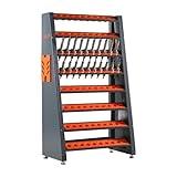 TTBKA Heavy-Duty CNC Tool Holder Rack CAT/BT40-80CAP – High-Capacity Tool Organizer with Reinforced Cold-Rolled Steel Structure, Electrostatic Sprayed Finish, and Seismic Stability Design - Black