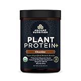 Ancient Nutrition Plant Based Protein Powder, Plant Protein+, Chocolate, Organic Vegan Superfoods Supplement, 15g Protein Per Serving, Gluten Free, Paleo Friendly 12 Serving