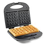 Elite Gourmet EWM-2207# Electric Non-Stick Belgian Waffle Maker Iron, Breakfast, Sandwiches, Snacks, Burgers and more, 2-Slice, Black