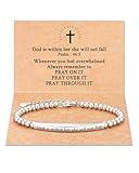 JOGDIAM God is Within Her She Will Not Fall Bible Verse Bracelets Christmas Christian Gifts for Women Religious Gifts for Women Faith Based Gifts Graduation