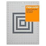 Fiskars Self Healing Cutting Mat for Quilting, Arts and Crafts, 18” x 24" Grid, Sewing Cutting Mat, Grey Fabric Cutting Mat, Craft Mat, Sewing Supplies and Quilting Tools