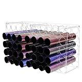 Vinyl Storage Rack 50-Holes Vinyl Holder Acrylic Vinyl Roll Storage for Craft Room, Vinyl Organizer for up to 50 Vinyl Rolls (2-Pack 25Holes)