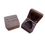 LLERRA When Words Fail Music Speaks, Walnut Guitar Pick Box, Music Quotes Gift for Music Teacher Students, Guitar Gifts for Son Dad Music Lovers,1 Pack, GP-FGL