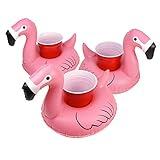 GoFloats Inflatable Pool and Hot Tub Drink Holders (3 Pack) (Choose - Unicorn, Flamingo, Palm Tree and More)