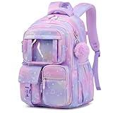 PIG PIG GIRL Kids Backpack for Girls - Middle School & Elementary School - Kawaii Ita Backpack - Purple