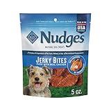 Blue Buffalo Nudges Jerky Bites Dog Treats, Made in the USA with Natural Ingredients, Bite-Sized Pieces, Chicken, 5-oz Bag