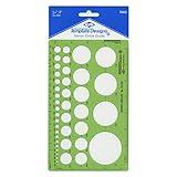 ALVIN, TD435, Senior Circle Guide Template, Drawing and Drafting Tool for Architects, Artists and Drafters - 42 Circles, 5 x 8 x .030 Inches