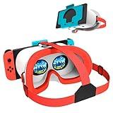 VR Headset for Nintendo Switch & OLED Model Upgraded, Virtual Reality VR Glasses with Adjustable HD Lenses Comfortable Head Strap, 3D Goggles for Nintendo Switch OLED VR Games Cool Stuff for Kids Boys