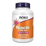 NOW Foods Supplements, Niacin (Vitamin B-3) 500 mg, Sustained Release, Nutritional Health, 250 Tablets