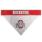 Pets First Collegiate Pet Accessories, Reversible Bandana, Ohio State Buckeyes, Small/Medium,Red/White