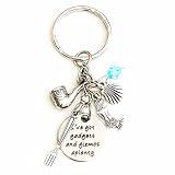 Hanalea Island Jewelry Co. I've Got Gadgets and Gizmos Aplenty Little Mermaid Ariel Silver Charm Keychain Gift for a Hopeful Sweet Princess I Merchandise Accessories for Women