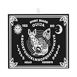 ZYCHKRL Ouija Board Occultism Occult Witchcraft Halloween Dish Drying Mat 16"" x 18""In,Absorbent Microfiber Kitchen Countertop Table Protector,Multi-Purpose Counter Rack Sink Drainer Pad, Black