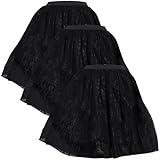 Elegant Black Lace Skirts For Adult Size - Pack of 3 - Perfect for Special Occasions & Effortless Style